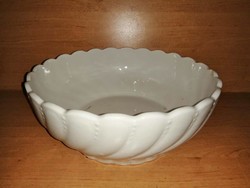 MZ porcelán csehszlovák gyöngyös tál, komatál, kínáló, asztalközép - 30,5 cm