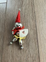 Clown old tapestry glass Christmas tree decoration