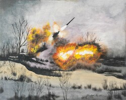 Háború Vászonkép 40 x 50 cm