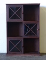 1Q595 three-level extra switch sliding pine shelf with sliding door 118 x 80 x 31 cm