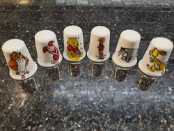 Micimackó és barátai angol porcelán gyűszű kollekció mese Winnie the Pooh