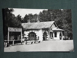 Postcard, balatongyörök, railway station, skyline detail