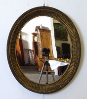 1Q551 Antik ovális tükör falitükör 72.5 x 61.5 cm