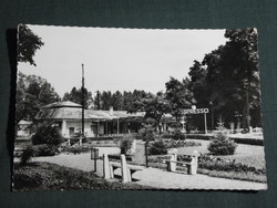 Postcard, Balatonboglár Presszó panorama, park detail