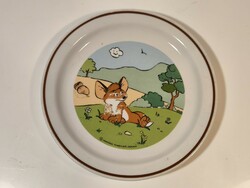 Zsolnay pannónia film studio vuk flat plate children's porcelain 16cm