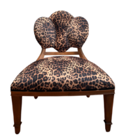 Olasz design támlás pihenő szék - Gepárd mintás Luxor kárpittal