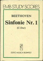 Minikönyv - BEETHOVEN : SINFONIE Nr. 1  (Musica Bp. 1983, 65X55 mm)