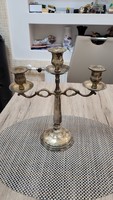 Silver-plated alpaca 3-branch candle holder 32cm.