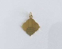 14 Carat gold, 2.2g circular side / smooth side, solid pendant (no.: 24/75.)