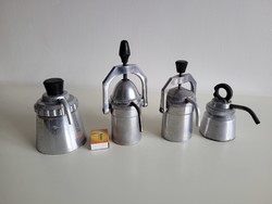 4 old retro small clinking coffee makers mid century decoration