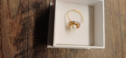 14K gold pearl ring 2.5 grams for sale