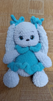 Crocheted long-eared plush bunny girl