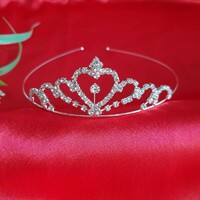 ESKÜVŐ HAD80 - Menyasszonyi kristályköves Tiara, hajpánt, hajdísz 35mm