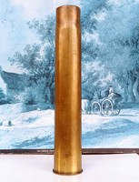 Régi nagyméretű löveg, sárgaréz hüvely 31 cm