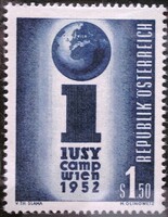 A974 / Austria 1952 Iusy camp - Vienna stamp postal clerk