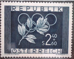 A969 / Austria 1952 Olympics stamp postal clerk