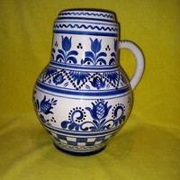 Marked, German, single eared, ceramic vase, jug, cudgel.