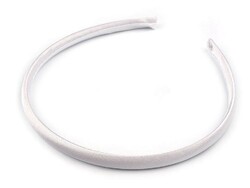 Wedding hpt55 - hairband covered with snow-white satin, hair clip