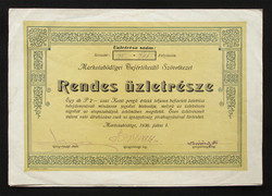 Markotabödöge milk sales cooperative normal business section 2 pengő 1936 - markotabödöge