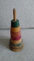 Vintage fa karika építő játék 1920-as évekből