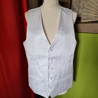 Wedding fme08 - snow white flower pattern silk casual men's waistcoat 50/l