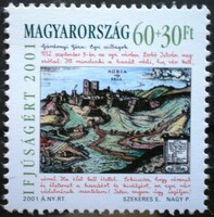 S4580 / 2001 for youth: Eger stars stamp postmark