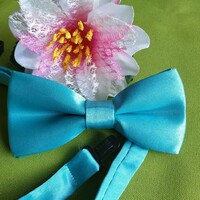 Wedding nyk30 - turquoise blue satin bow tie 50x100mm
