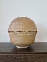 Modernist old sammot clay vase - large, imposing work