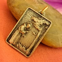 Silver-plated pendant 2 cm