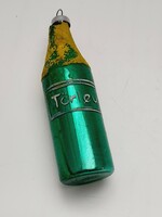 Karácsonyfa dísz, Törley palack, sérült, 8,5 cm