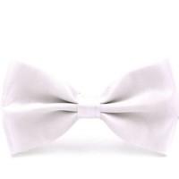 Wedding nyk15 - white satin bow tie 50x100mm