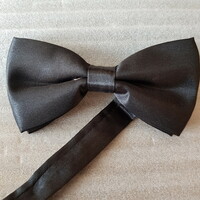 Wedding nyk01 - black satin bow tie 60x115mm