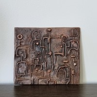 József Kótai modernist embossed copper plate