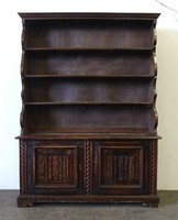 1Q560 antique carved open bookcase 144.5 X 194 cm