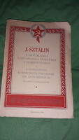 1952.J. Sztálin -A szocializmus közgazdasági problémái - XIX. KONGRESSZUS könyv a képek szerint SZKP