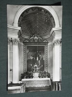 Postcard, Balatonfüred, round church, main altar detail