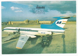 MALÉV TU154 Három-sugárhajtóműves repülőgép - képeslap