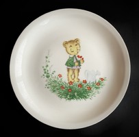 Colditz német mese tányér gyerek macis porcelán