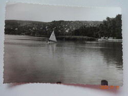 Old postcard: Balatonalmádi, beach detail