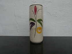 Scheurich váza, bézs virágváza  virágos dekorral az 1950 es évekből!