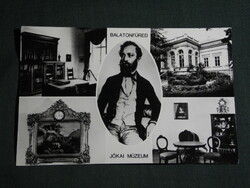 Postcard, Balatonfüred, mosaic details, Jóka museum