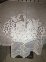 Beautiful fruit basket stained glass curtain