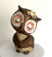 From the owl collection, old marked owl figurine ceramic ornament decoration 6.5 cm