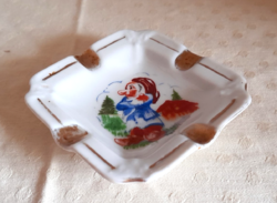 Régi porcelán törpés hamutál