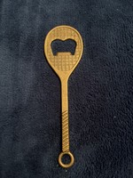 Copper beer opener in the shape of a tennis racket. 15X 4 cm, in perfect condition