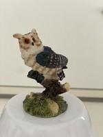 From the owl collection old owl figurine decoration polyresin resin 7 cm
