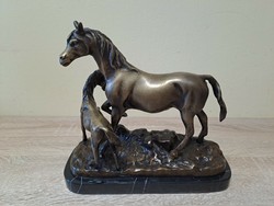 Bronze statue - horse with foal