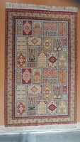 Békésszentandras hand-knotted, tile pattern, wool Persian carpet 122 x 202