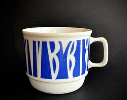 Zsolnay art deco mug with blue pattern