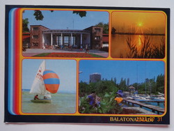 Old, retro postcard: Balatonalmádi, greetings from Balatonalmádi